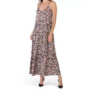 Nicole Miller Floral Maxi Dress - Pink and Black